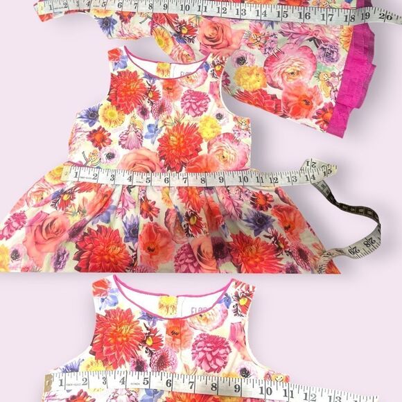 Florabelle Floral Dress with Back Zipper Toddler Kids Size 2T - Picture 14 of 14